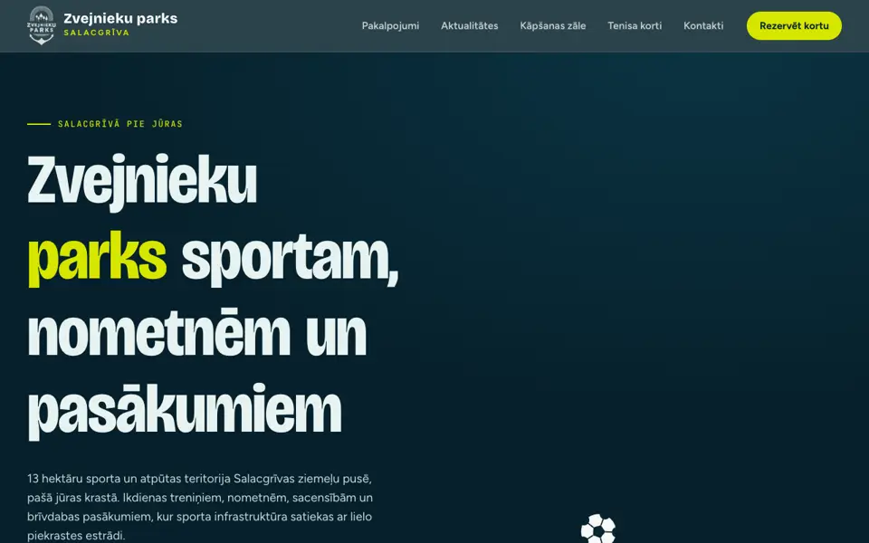Zvejnieku parka mājaslapa